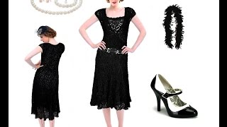 Charleston Kleid schwarz im 20er Vintage Stil  Outfit Tipps [upl. by Elodea]