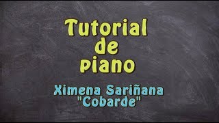 Cobarde  Ximena Sariñana tutorial piano [upl. by Lyndel]