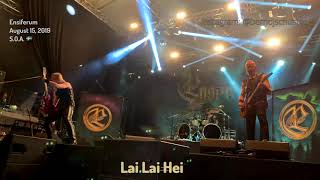 Ensiferum  Lai Lai Hei Sabaton Open Air Falun Sweden  August 15 2019  4K LIVE [upl. by Ingaborg]