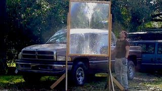 Fresnel lens GIANT BIG DADDY boiling water with solar FRESNELPARABOLIC [upl. by Linette]