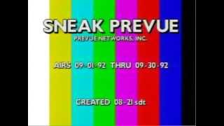 1992 Sneak Prevue Intro Test Pattern [upl. by Nylhtiak566]