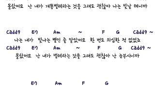 나는 반딧불 쉬운 기타 코드 소리 없음 [upl. by Weinert]