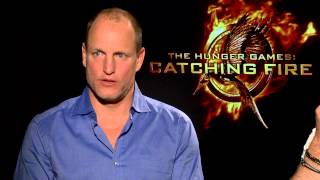 Woody Harrelson amp Liam Hemsworth talk socks cracking feet and Hunger Games [upl. by Aiyram]