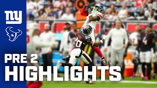 Highlights Giants vs Texans  2024 Preseason Week 2  New York Giants [upl. by Lammond302]