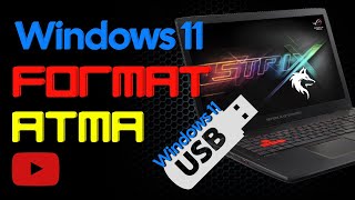 Windows 11 format atma USB den windows 11 yükleme Laptop Sıfırlama [upl. by Johns]