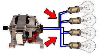 Como convertir un MOTOR de lavadora en un GENERADOR de 220v [upl. by Zehe]