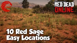 Red Sage Locations rdr2 Online  Red Dead Online Red Sage Location Guide [upl. by Hannala]