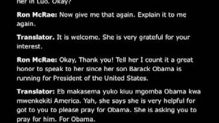 Obama Grandmother audio Barack Born in Kenya [upl. by Nrol]