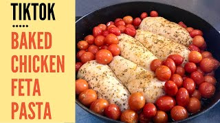 Baked Shredded Chicken Feta Cheese amp Tomato Pasta [upl. by Narik]