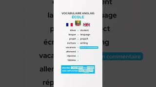 Le vocabulaire anglais de lécole 🇬🇧 [upl. by Ihcehcu]