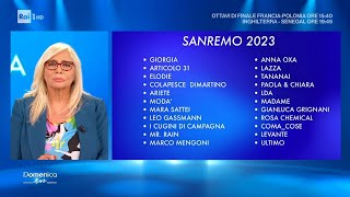 I commenti dei cantanti in gara al Festival di Sanremo 2023  Domenica In 04122022 [upl. by Venetis425]