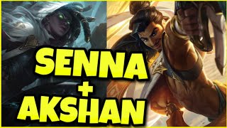 Is SENNA  AKSHAN the STRONGEST NEW BOTLANE COMBO League of Legends [upl. by Cattier]