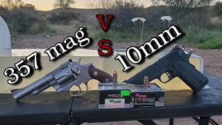 357 Magnum VS 10mm Sig VCrown Ballistics Gel Test [upl. by Adniram]