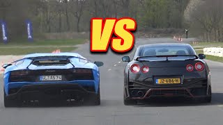 Kawasaki H2R vs 1350hp Nissan GTR  12 Mile Airstrip Race 3 [upl. by Esorylime]