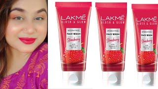 Lakme blush and glow strawberry face wash with vitamin c and serum  PRIYANKA [upl. by Kahl]