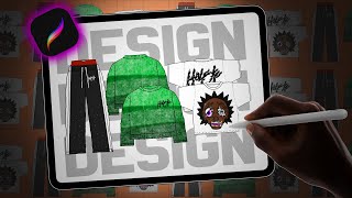 DESIGN a CLOTHING BRAND With PROCREATE [upl. by Klemm916]