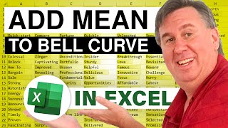 Excel  Add Mean to Bell Curve  Episode 1825 [upl. by Galasyn]