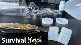 This Beats the Old Way of Making Plastic Rope  Survival Hack Bushcraft Tip Bottle Tricks [upl. by Aruol]