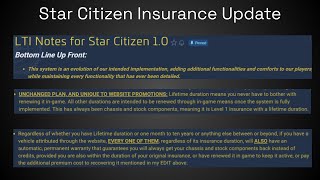 Star Citizen Insurance Update [upl. by Selmner]