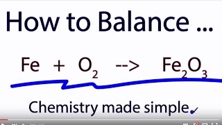 Balance Fe  O2  Fe2O3 [upl. by Bobbee791]