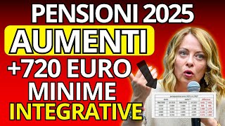 UFFICIALE PENSIONI 2025  Aumenti Importi Pensioni Minime e Rivalutazione [upl. by Sewole]