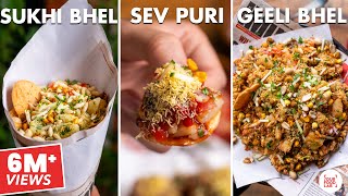 Bhel Puri Mumbai Style Recipe  Sukha Bhel  Geeli Bhel  Sev Puri  Chutneys  Chef Sanjyot Keer [upl. by Seravaj]