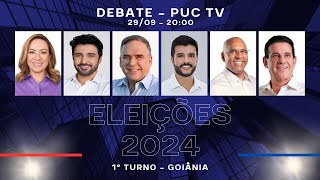 DEBATE PUC TV GOIÁS  PREFEITURA DE GOIÂNIA  1º TURNO  ELEIÇÕES 2024 [upl. by Ilse354]