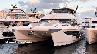 Aquila Largest Power Catamaran 70 Luxury Yacht Walkthrough [upl. by Anauqat575]