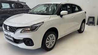 New BALENO 2024 Updated Model  Maruti Suzuki BALENO Delta 2024 White Colour Review [upl. by Atelra163]