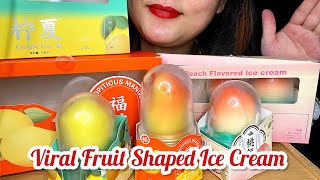 Viral Mango Peach and Lemon Shaped Ice Cream ASMR [upl. by Jamille]