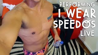 Performing I WEAR SPEEDOS Live for the First Time  Vlog 224 [upl. by Annerol]