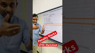 Why UPSC deduct penalty marks from marksheet upscmotivation penalty [upl. by Dibrin]