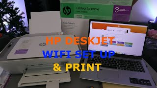 How To Do WIFI Setup of HP Deskjet 2800 Series All In One Printer amp Print [upl. by Colley583]