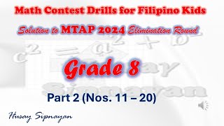 Solution to 2024 MTAP Elimination Round Grade 8  MTAP Review  Part 2 [upl. by Fidel]