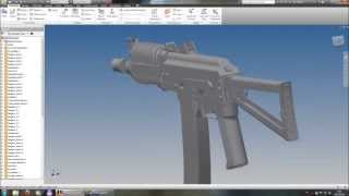 Airsoft VFC Aks74u Inventor modelling [upl. by Euqinemod]