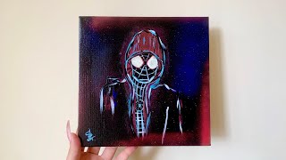 Into the SpiderVerse Spray Paint Art  SpiderMan Marvel Spray Painting Tutorial [upl. by Jo-Ann214]