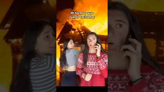 Y la otra soplándole 🤦🏻‍♀️ hermanas gemelas cocina broma casa travesura cocinar [upl. by Aisenet262]