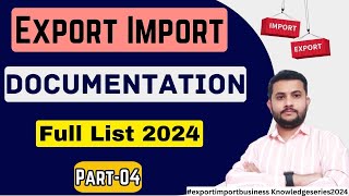 Documentation For Export Import Business 2024  Export import Documentation 2024 export import [upl. by Saxela899]