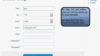 Setting SMTP in GMX [upl. by Bailie371]