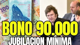 MILEI MEDIDAS BONO 90000 en FEBRERO 2024  AUMENTO para JUBILADOS y ASIGNACIONES [upl. by Jonie387]