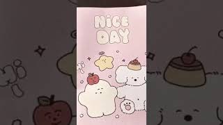 Cute and adorable diary set✨Kawaii cartoon diary🌈cute rosé APTasthetic🩷Subscribe❤️ [upl. by Dulcy714]