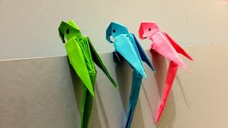 How to make Origami 3D Parrot  Best Origami Tutorial [upl. by Garceau]