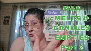 WAX MELTS amp CANDLES EMPTIES Part 2 [upl. by Newbold]