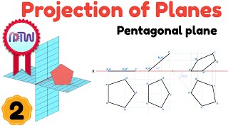 Projection of Pentagonal Plane in HP and VP A Comprehensive Guide [upl. by Ahsauqal]