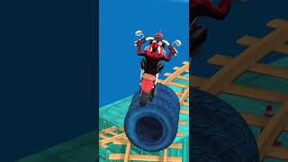 SPIDERMAN Motorbikes RACING Challenge 2  Can SpiderMan Beat This INSANE Bike Course shorts [upl. by Fokos]