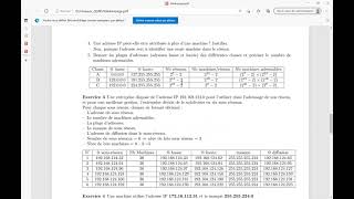 Série dexercices sur ladressage IP 2LMD [upl. by Velvet]