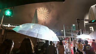 Rain Couldnt Stop the Show Unexpected Fireworks in Yokohama  4k  Japan 2024 [upl. by Trudi101]