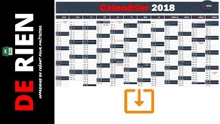 Calendrier Automatisé  Tutoriel Excel  De Rien [upl. by Andersen]