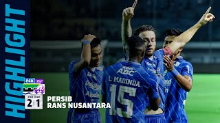 Match Highlights PERSIB 21 RANS Nusantara FC  Pekan 10 Liga 1 20232024 [upl. by Notkcorb]