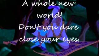 Aladdin  A whole new world LYRICS [upl. by Mulcahy]